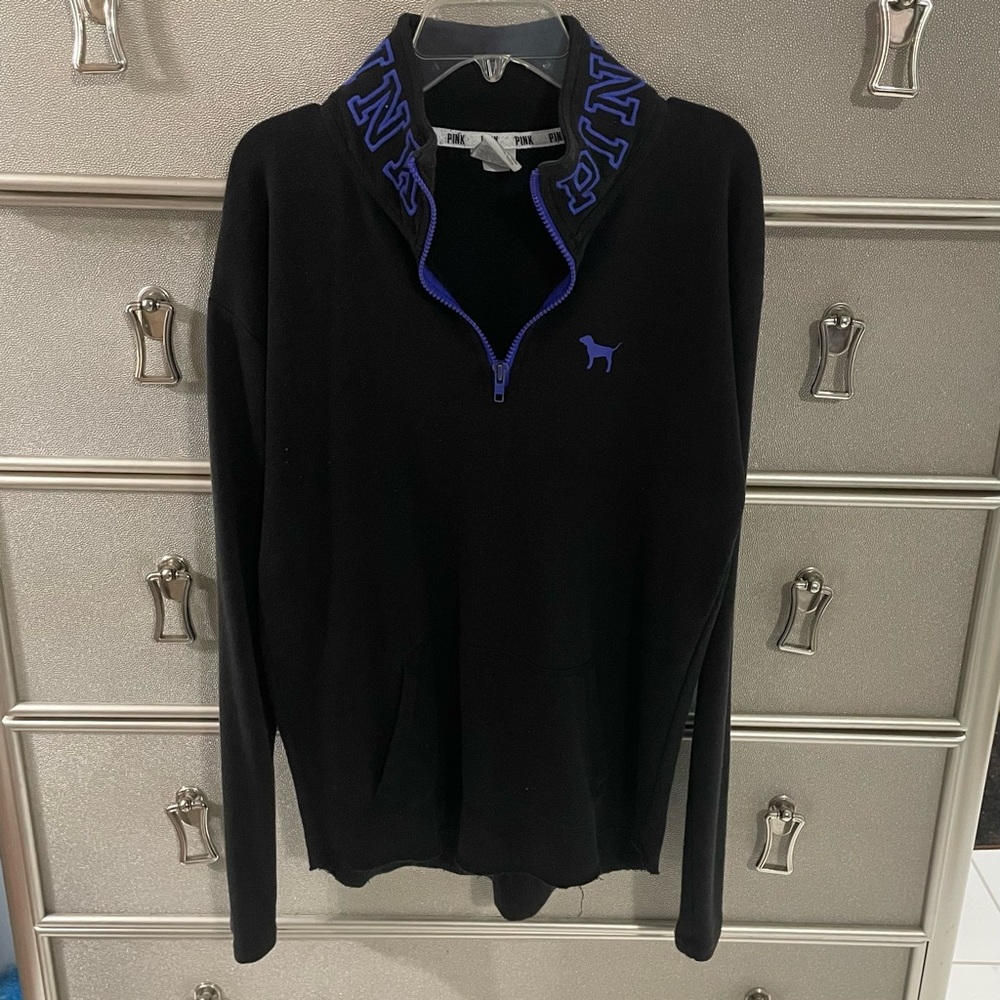 PINK Black and Purple Sweatshirt